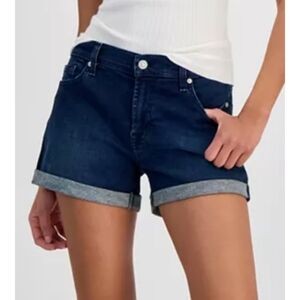 BLANKNYC 30 4" Inseam The Barrow Roll Cuff Mid Thigh Denim High-Rise Jean Shorts